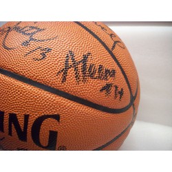 1990-91 Houston Rockets Team Signed Basketball Full JSA Letter