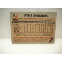 1983 Topps Ryne Sandberg Rookie