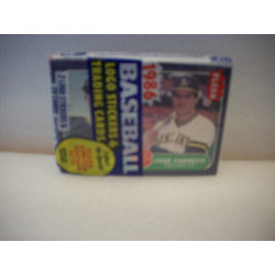1986 Fleer Cello Rack Pack - Canseco Rookie on Front